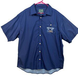 Northern Expedition Men's 2XL Blue Summer Adventure Button Up Short Sleeve